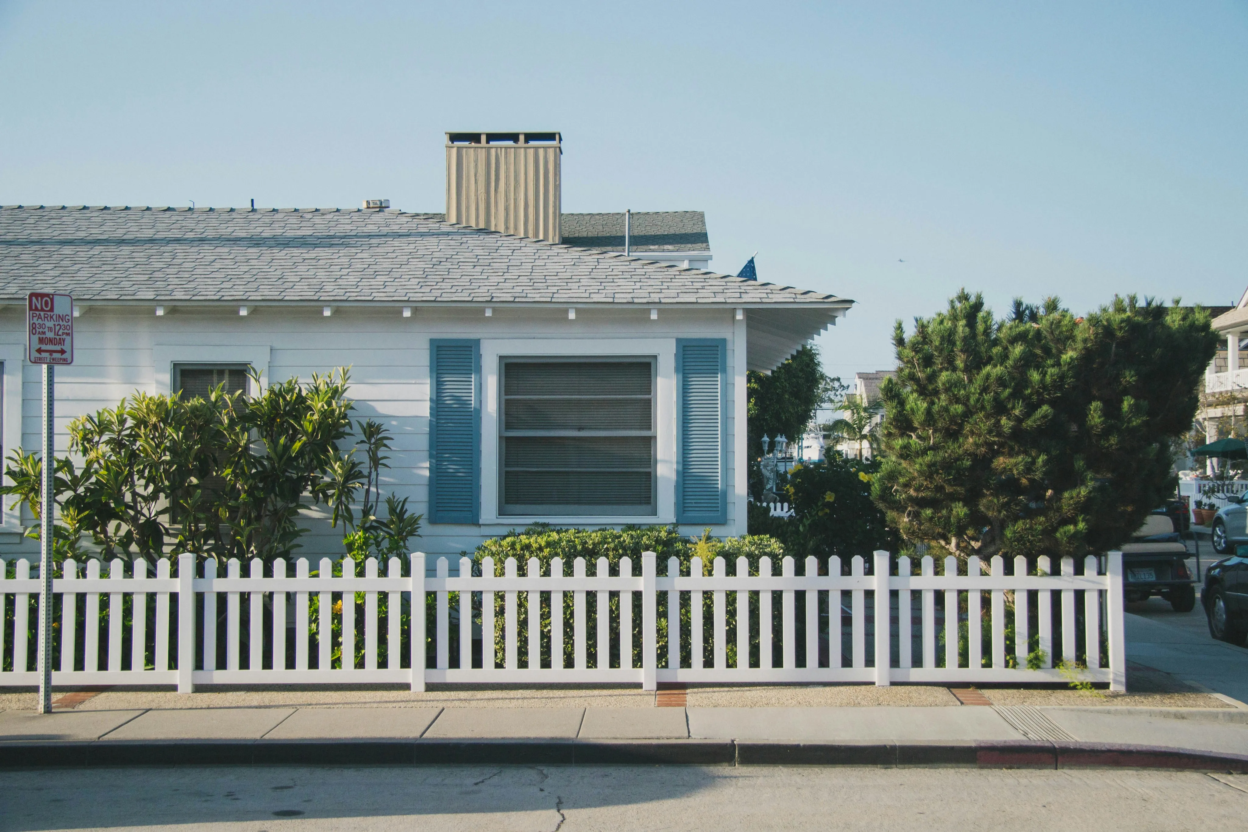 House with blue sky
